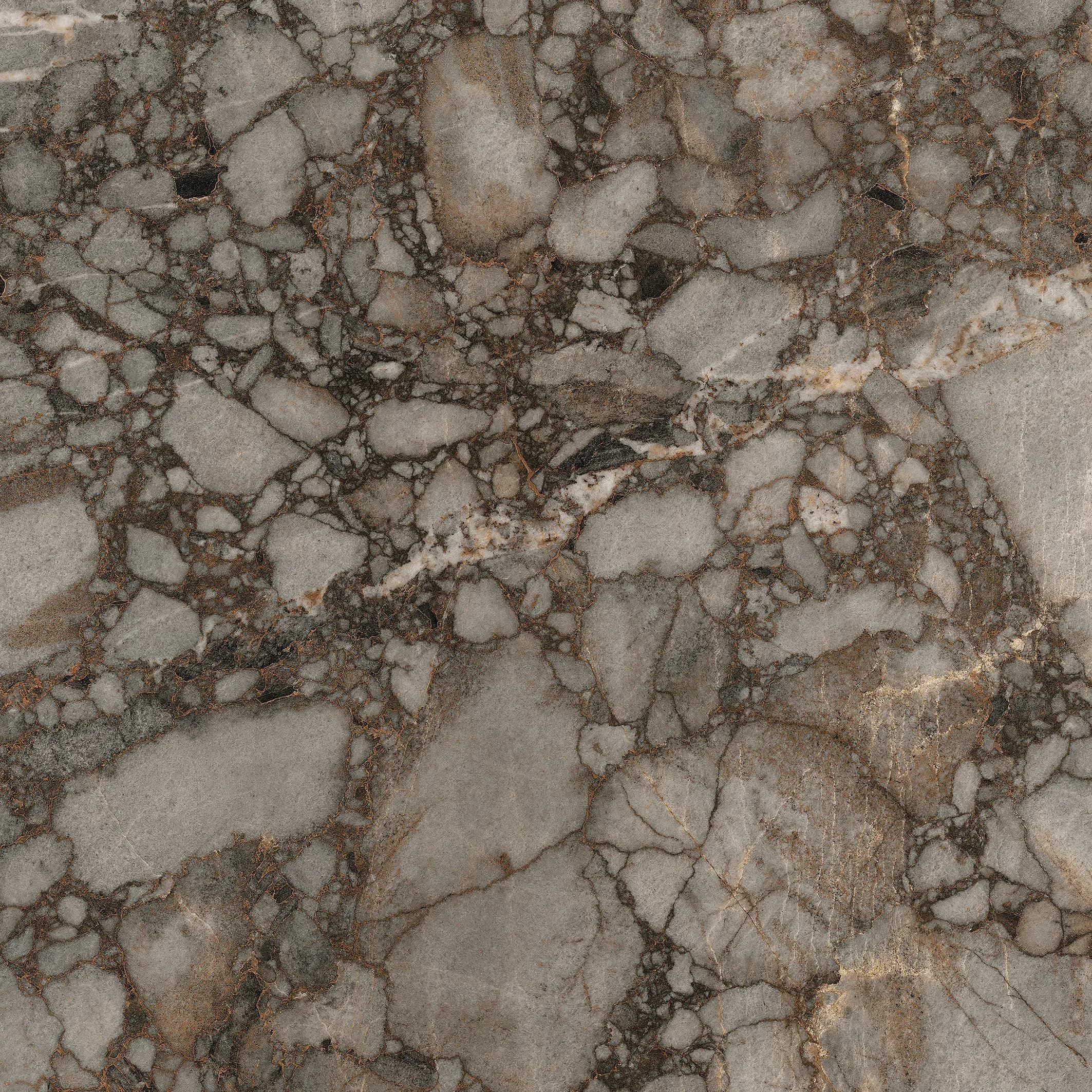 Riverbed, Slab, Square, 48×48, Glossy
