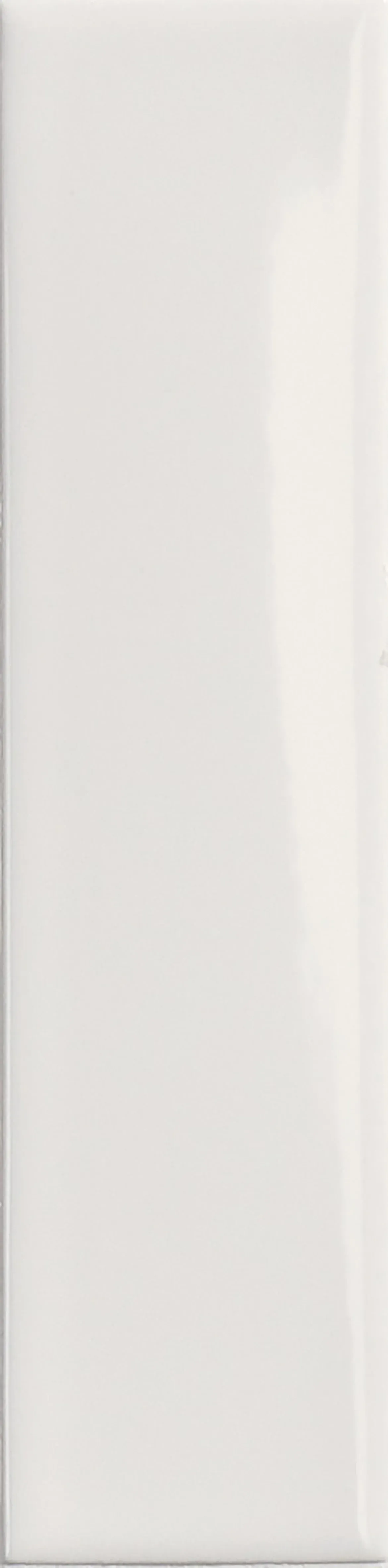 White, Field tile, Rectangle, 2×8, Glossy