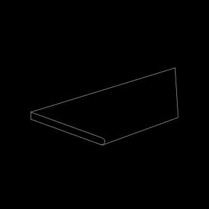 MARTELLATA Sand, Accessories, Rectangle, Left Angled Corner, 13×48, Natural