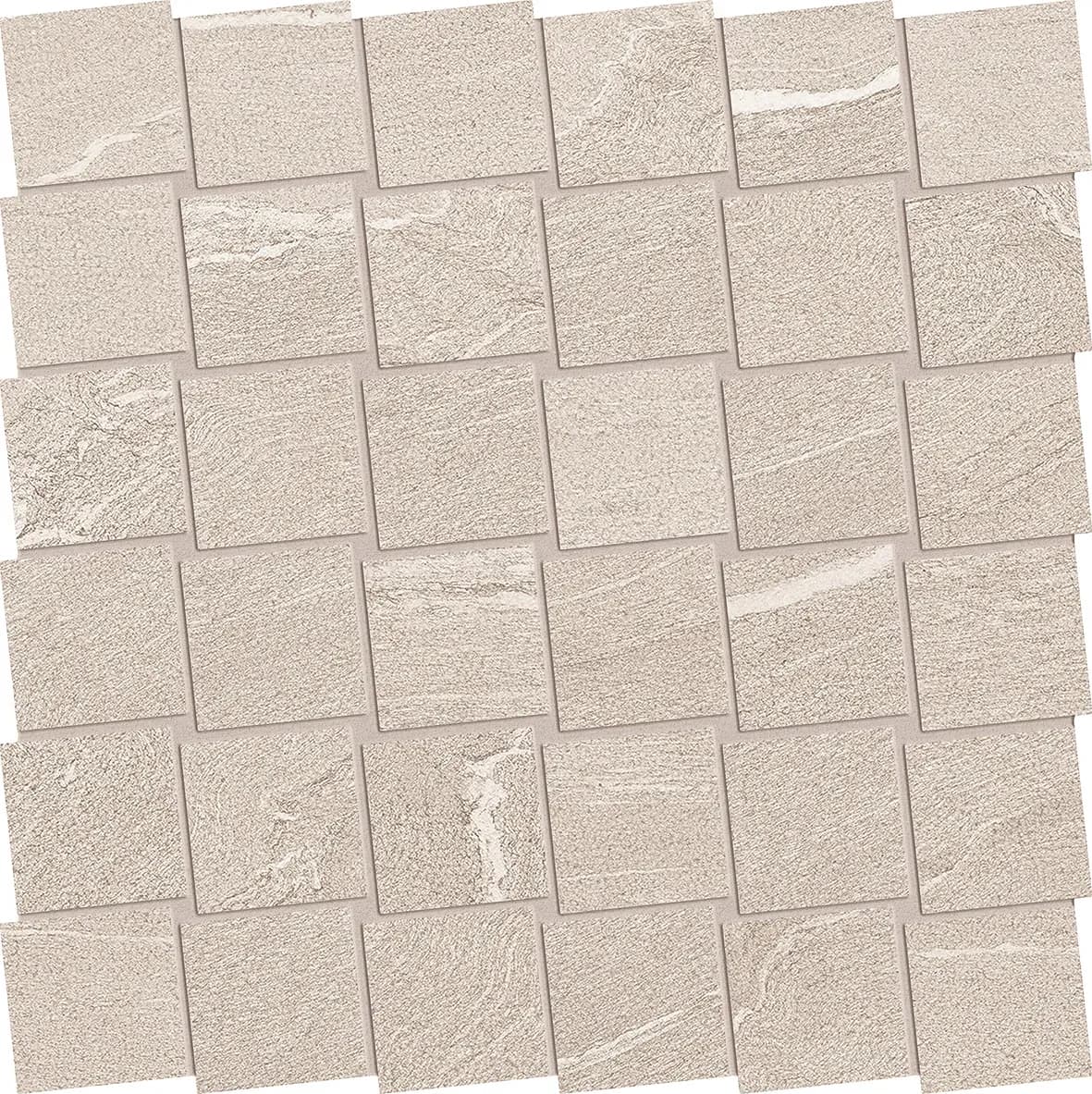 MINIMAL Sand, Mosaic, Square, Tessera Dado Mosaic, 12×12, Natural