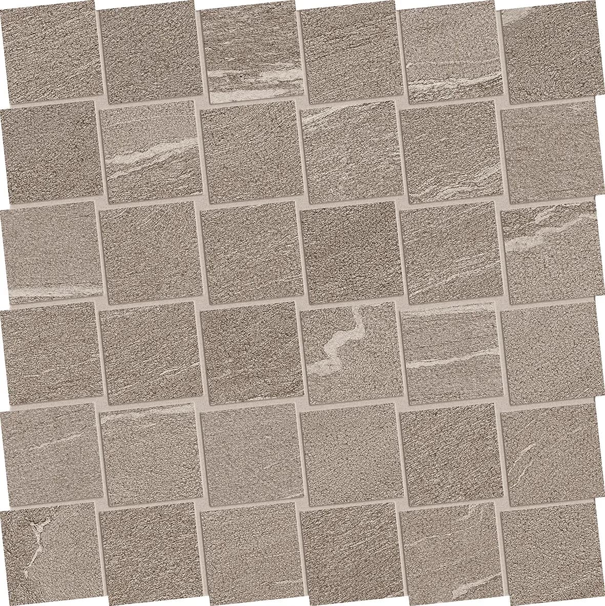 MINIMAL Taupe, Mosaic, Square, Tessera Dado Mosaic, 12×12, Natural