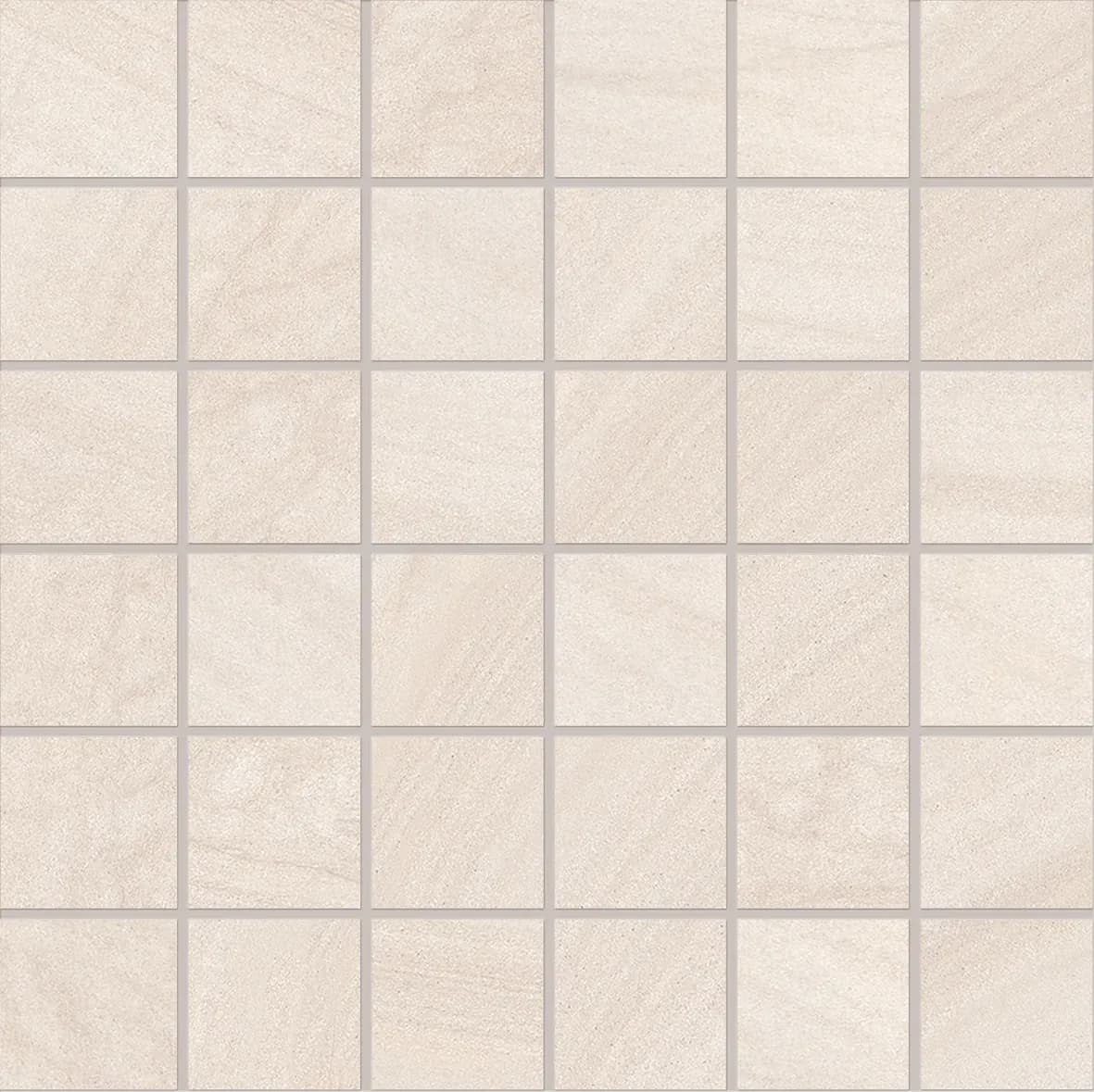 Crosscut White, Mosaic, Square, 2x2" Tessera Cross Cut Mosaic, 12×12, Natural