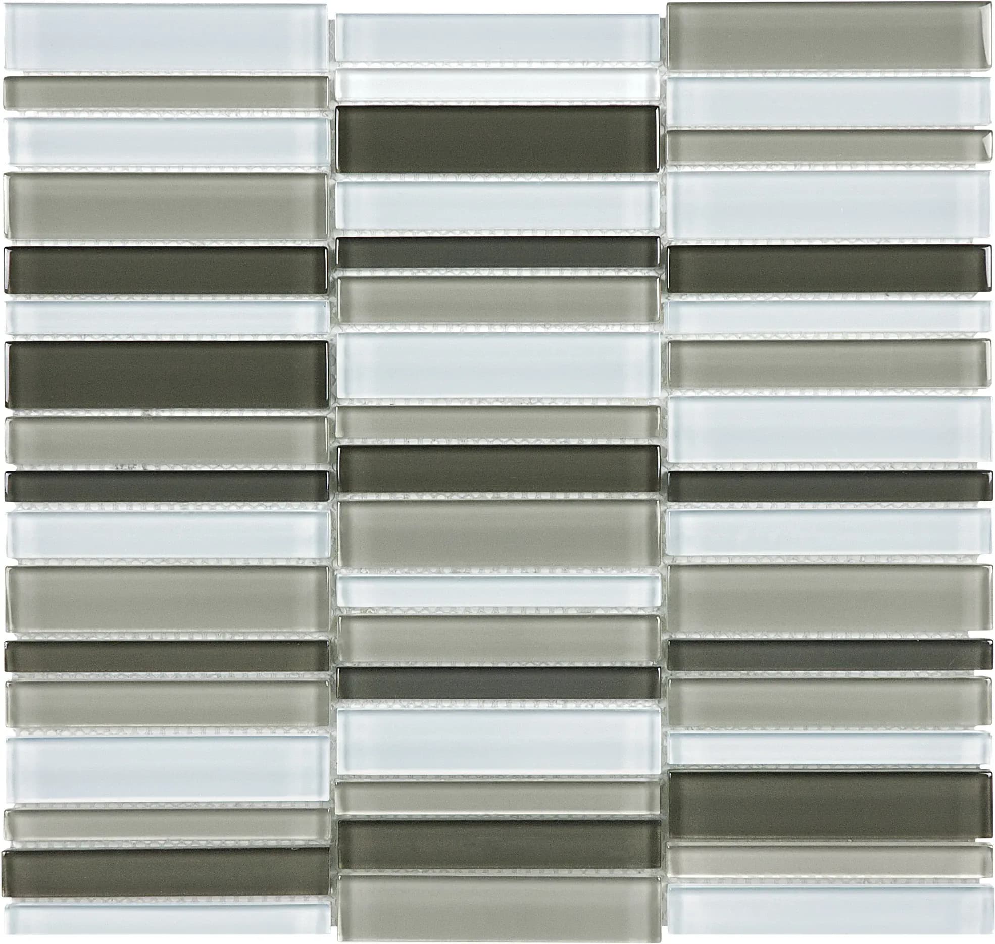 Mineral Blend, Mosaic, Rectangle, Stacked Mosaic, 11.3×12, Glossy
