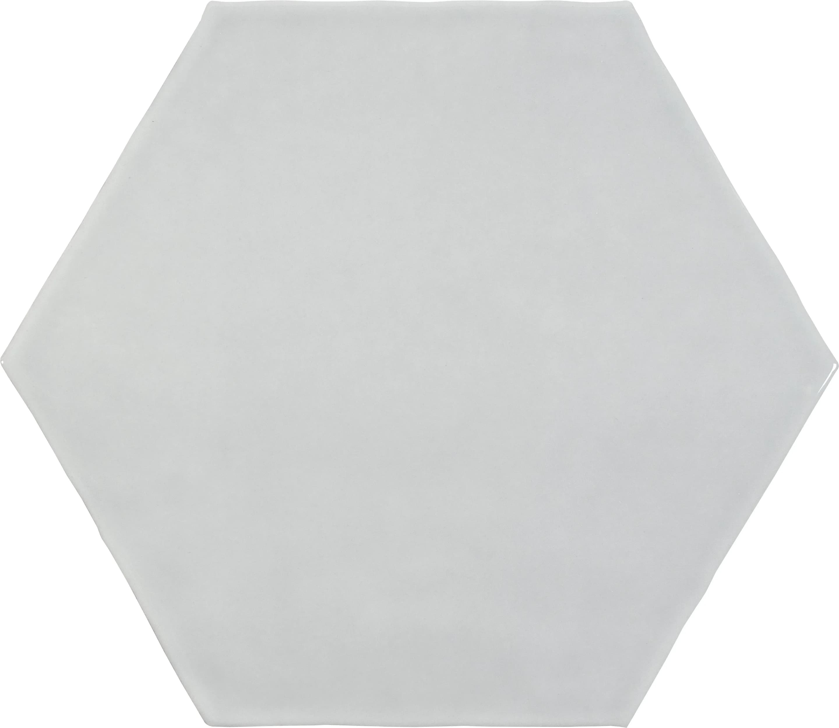 Silver, Field tile, Hexagon, 6×7, Glossy