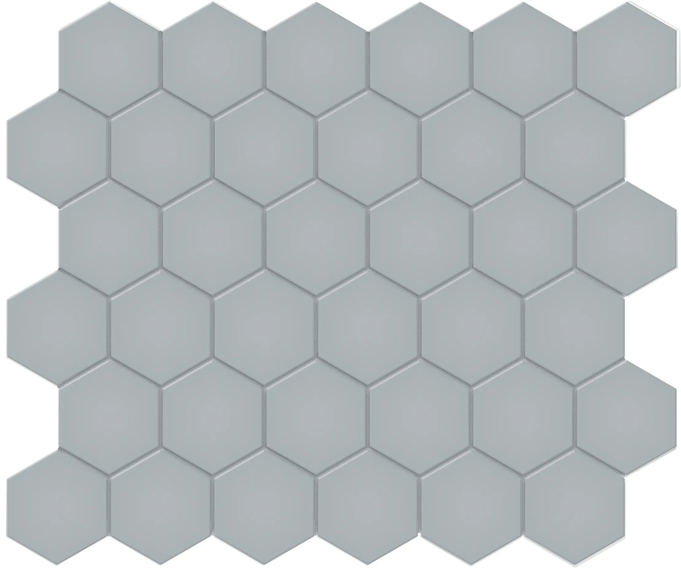 Cloud Blue, Mosaic, Hexagon, Hexagon Mosaic, 12×12, Matte