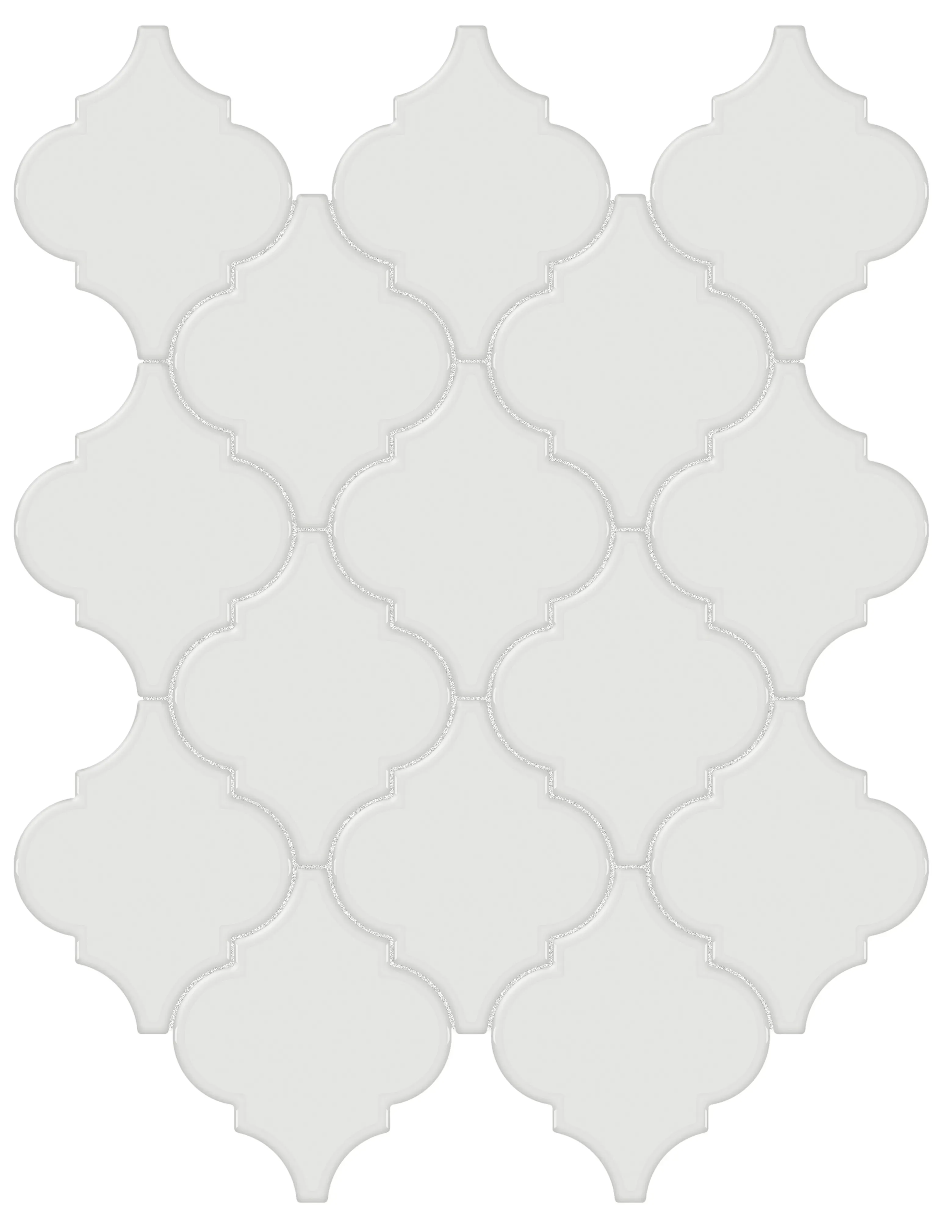 Vintage Grey, Mosaic, Arabesque, Beveled Arabesque Mosaic, 10.5×13.5, Glossy