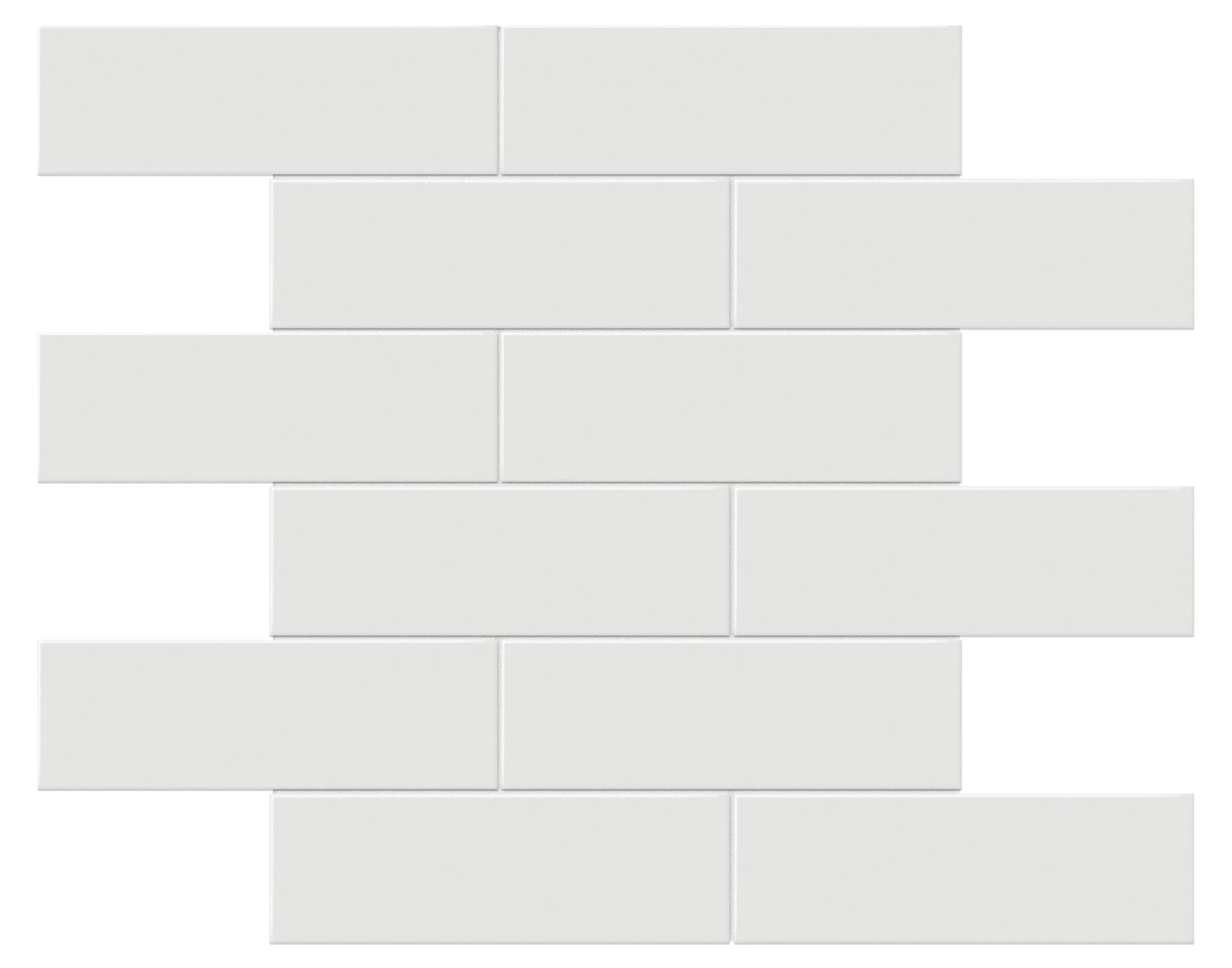 Vintage Grey, Mosaic, Rectangle, 2x6 Brick Mosaic, 12×12, Matte