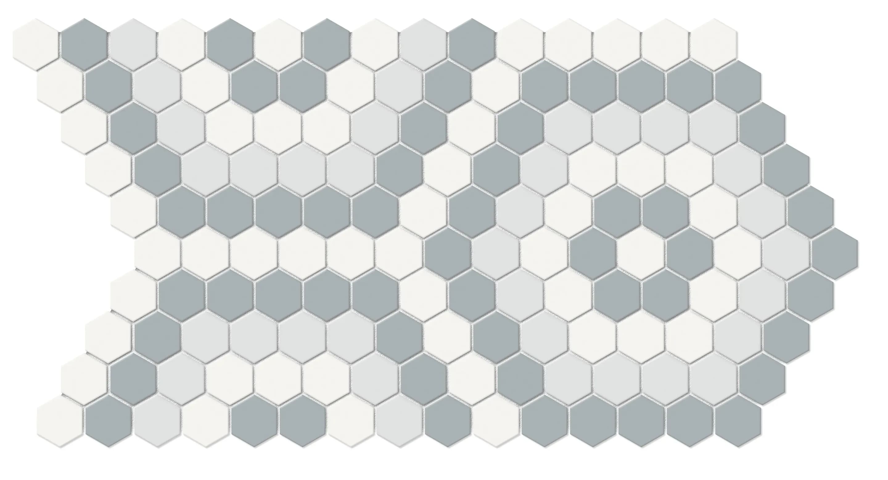 Afternoon Blend, Mosaic, Rectangle, Hexagon Pattern, 8×14, Matte