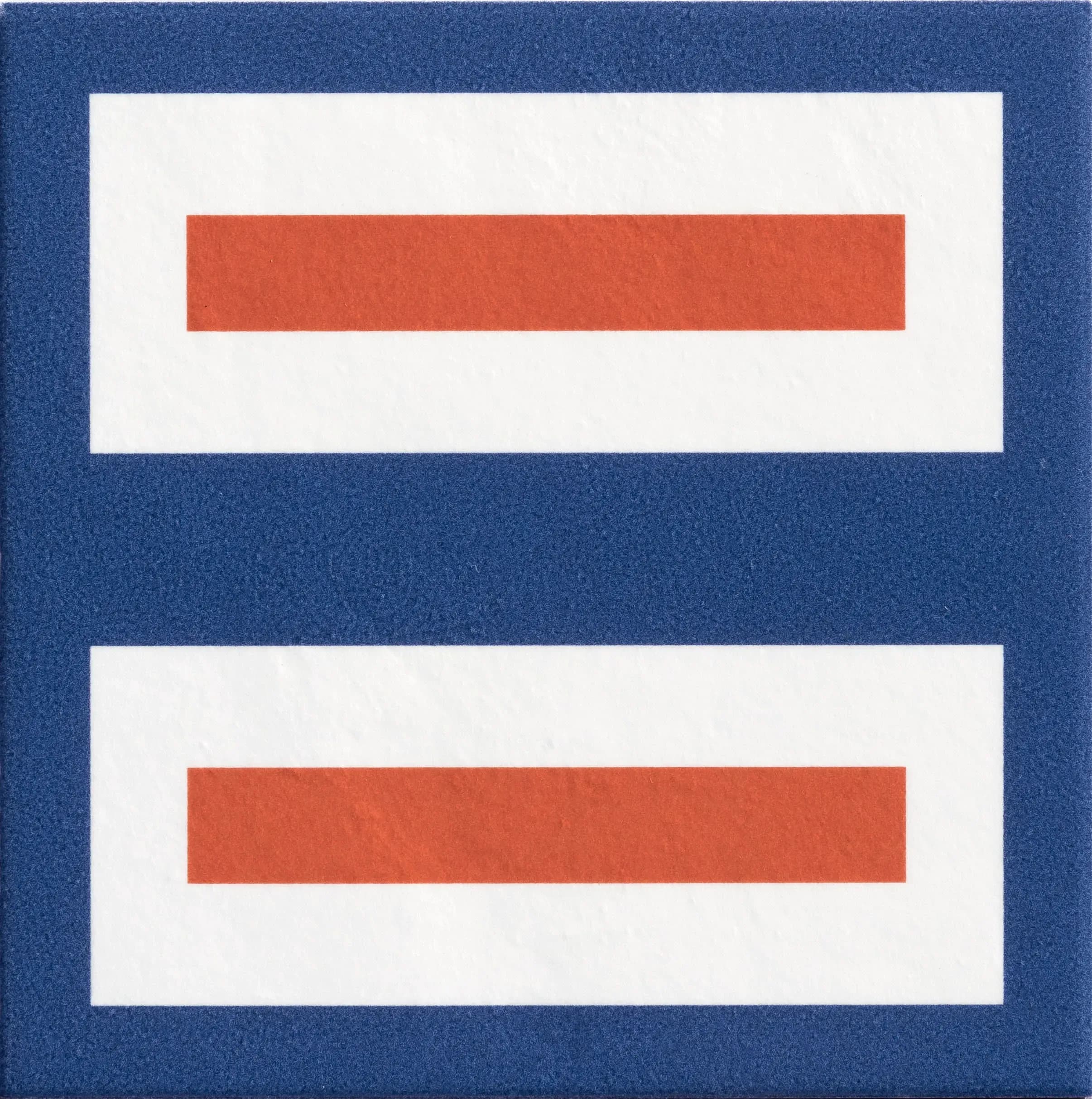 Double Red, Field tile, Square, 8×8, Glossy