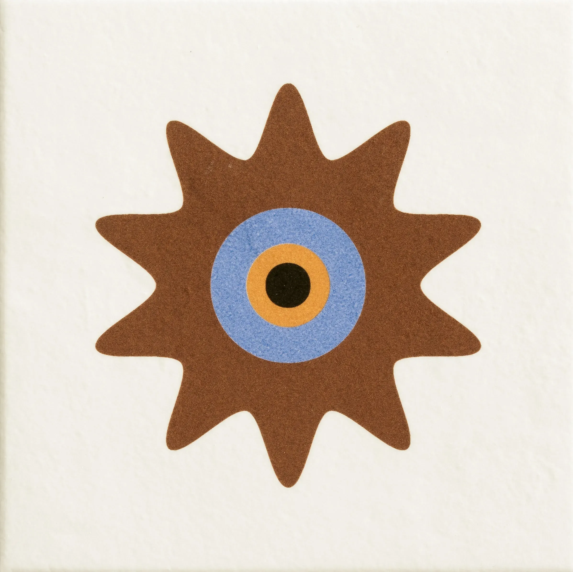 Star, Field tile, Square, 8×8, Glossy