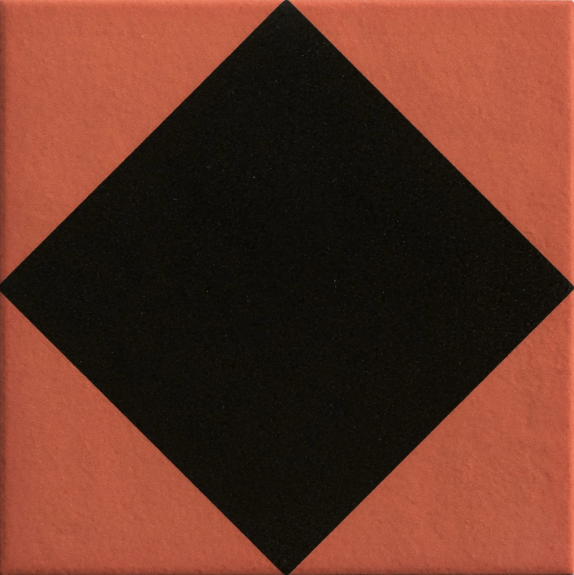 Rhombus Black, Field tile, Square, 8×8, Glossy