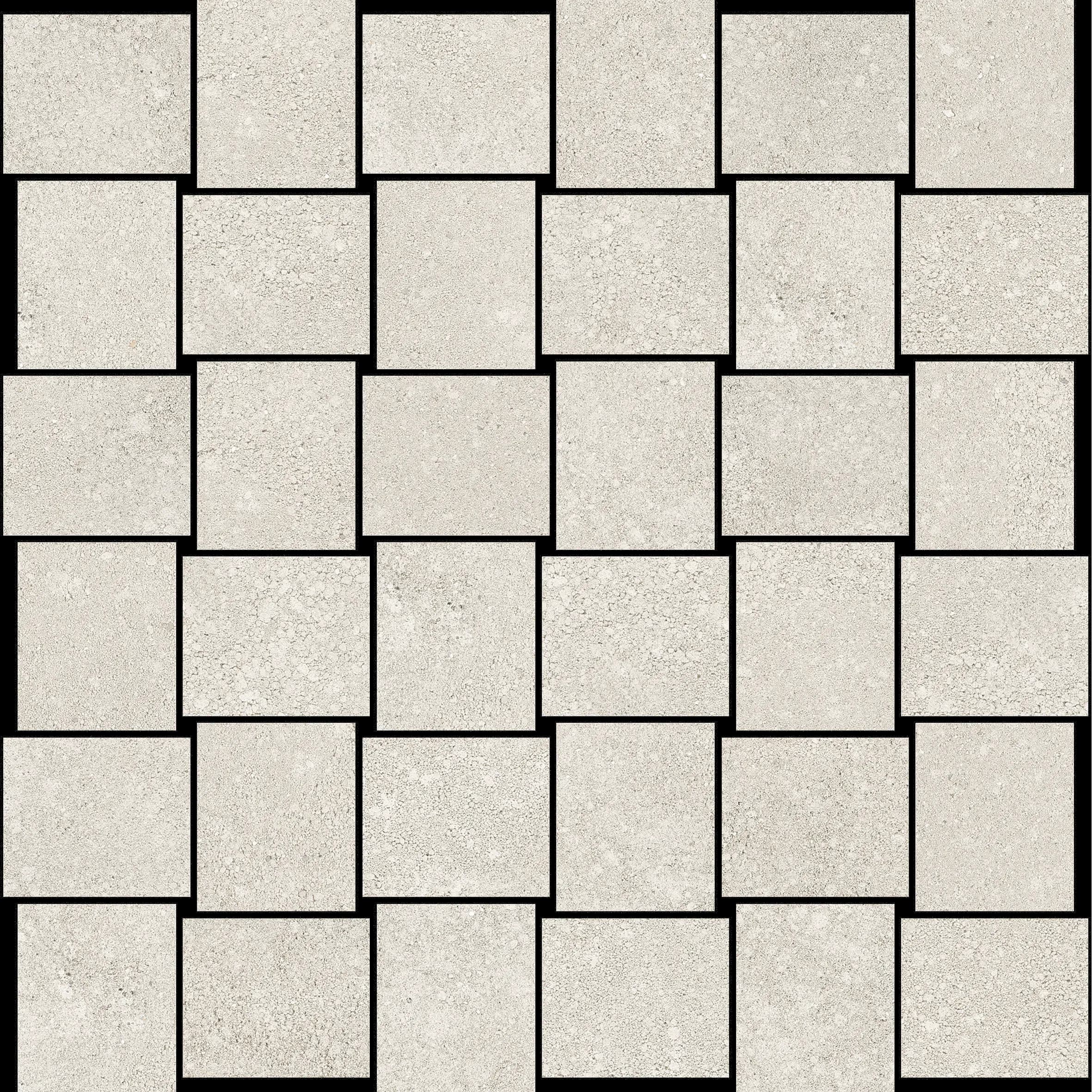 Gesso, Mosaic, Square, Basketweave Mosaic, 12×12, Natural