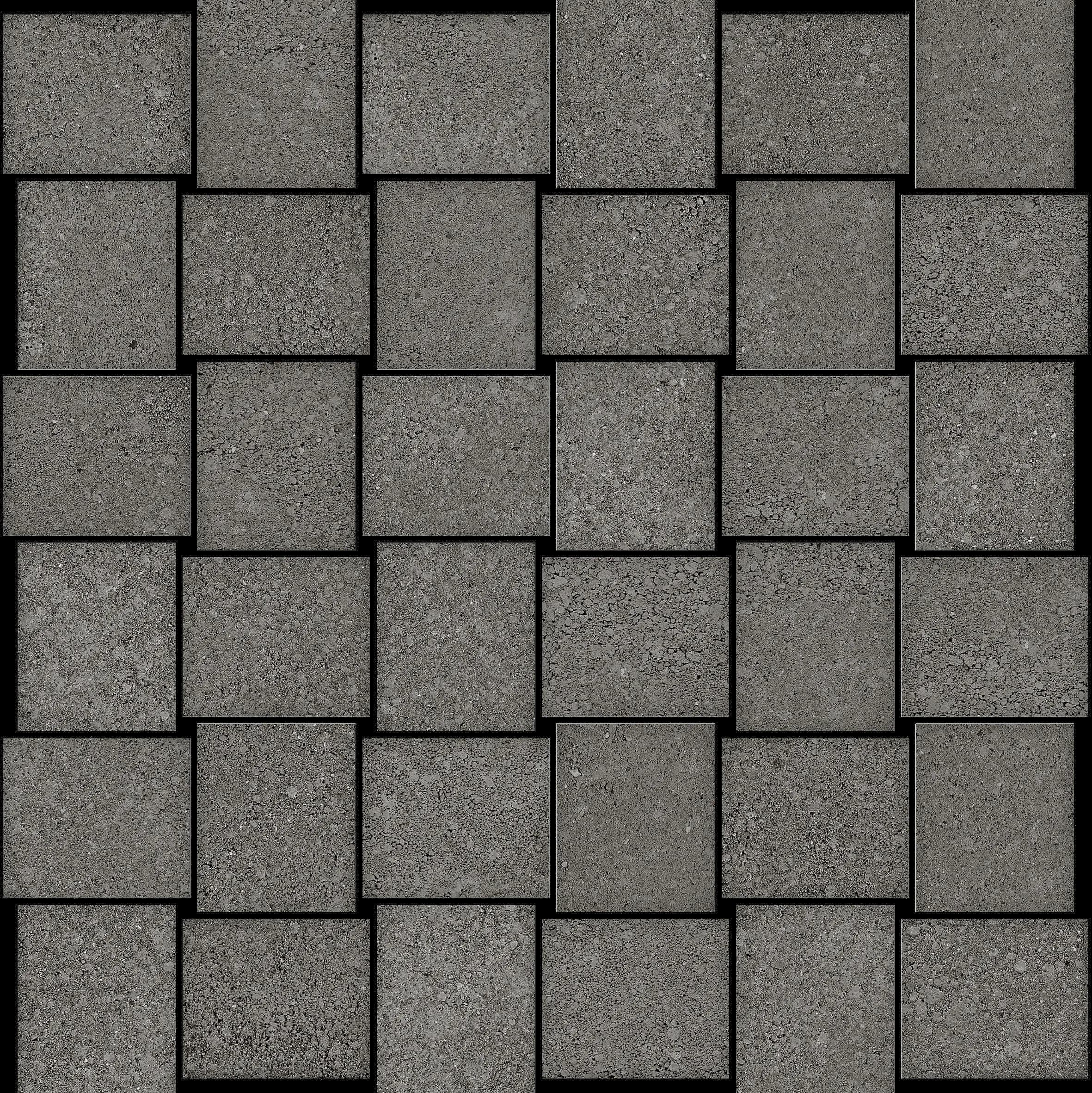 Piombo, Mosaic, Square, Basketweave Mosaic, 12×12, Natural