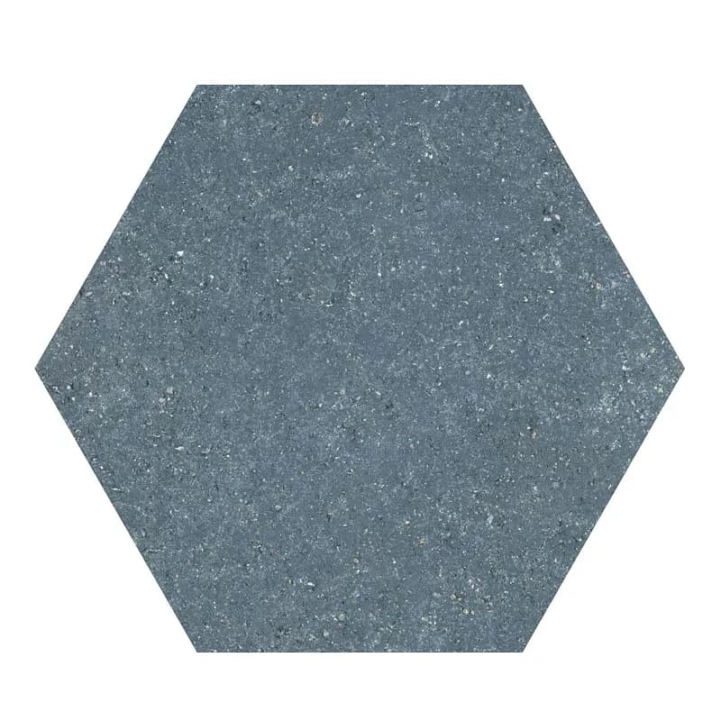 Blu Avio, Field tile, Hexagon, 6×7, Tumbled