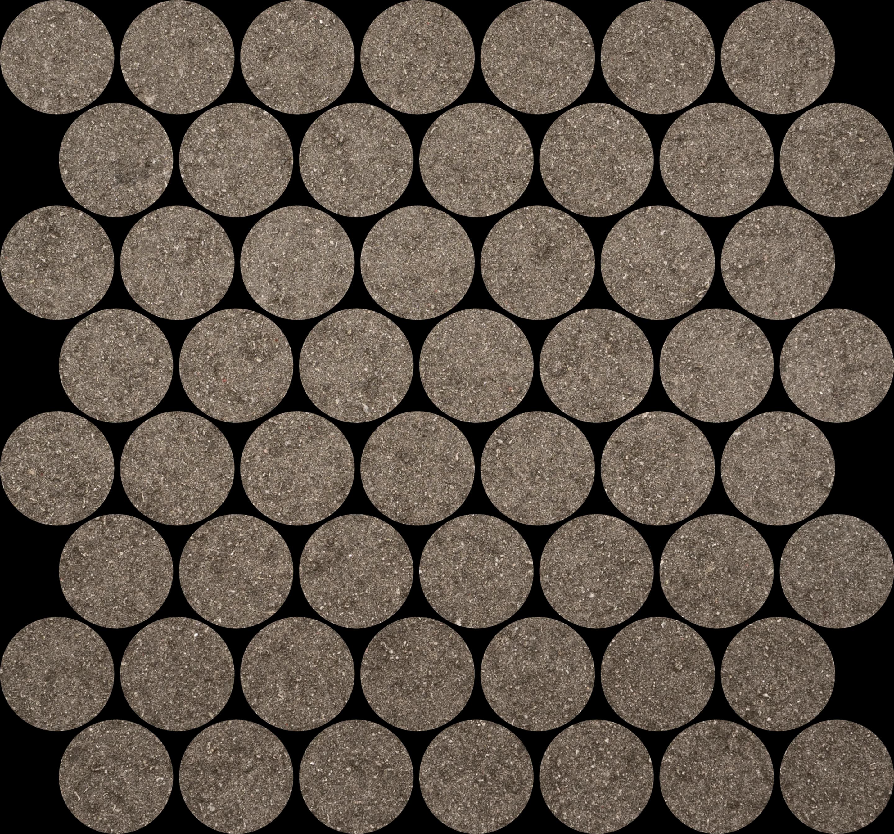 Tondo Grigio, Mosaic, Pennyround, Tondo 1 1/8" Mosaic, 10×10, Natural