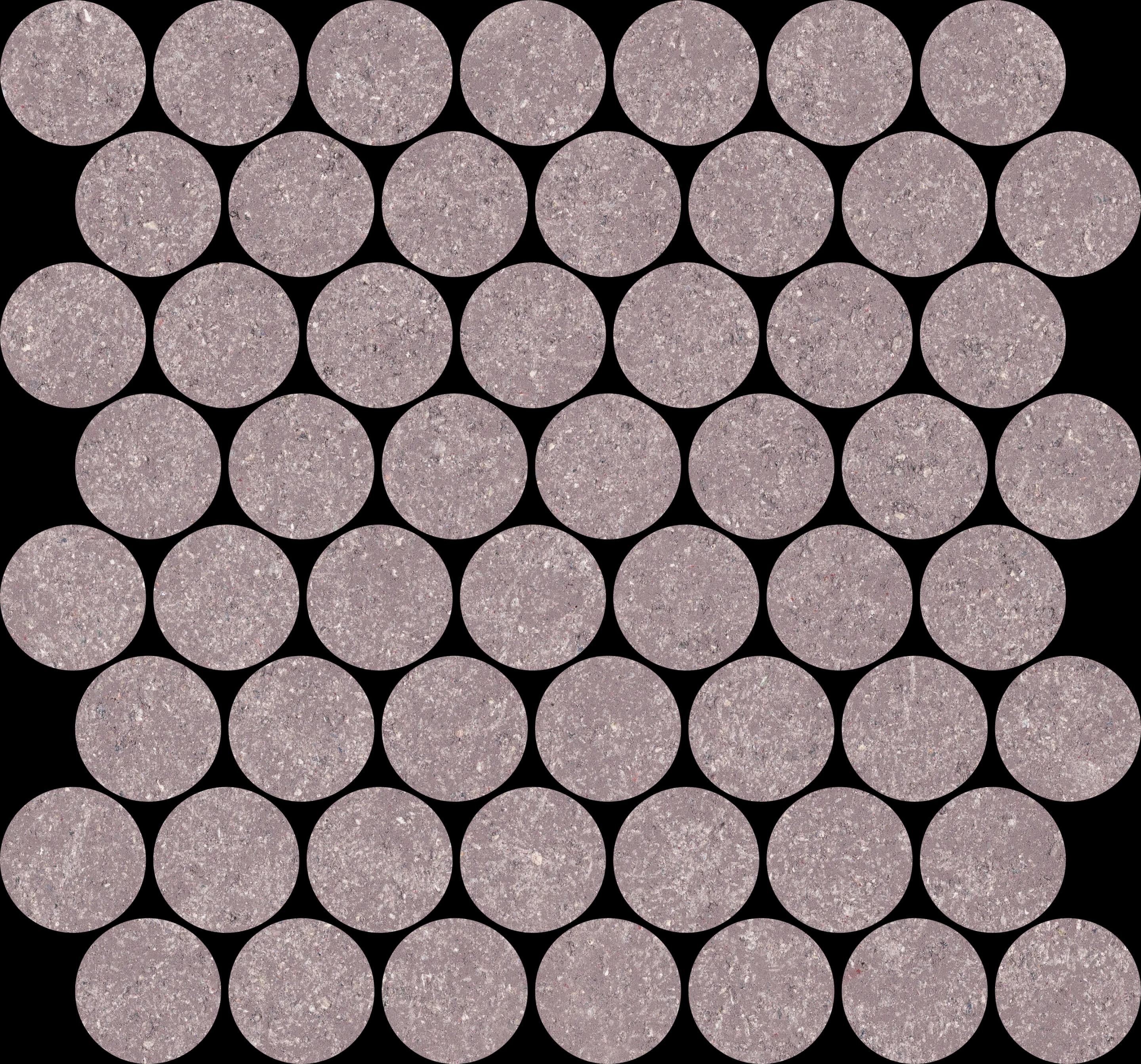 Tondo Malva, Mosaic, Pennyround, Tondo 1 1/8" Mosaic, 10×10, Natural