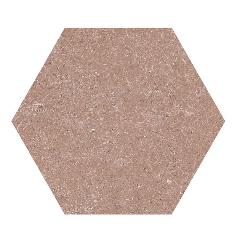 Salmone, Field tile, Hexagon, 6×7, Tumbled