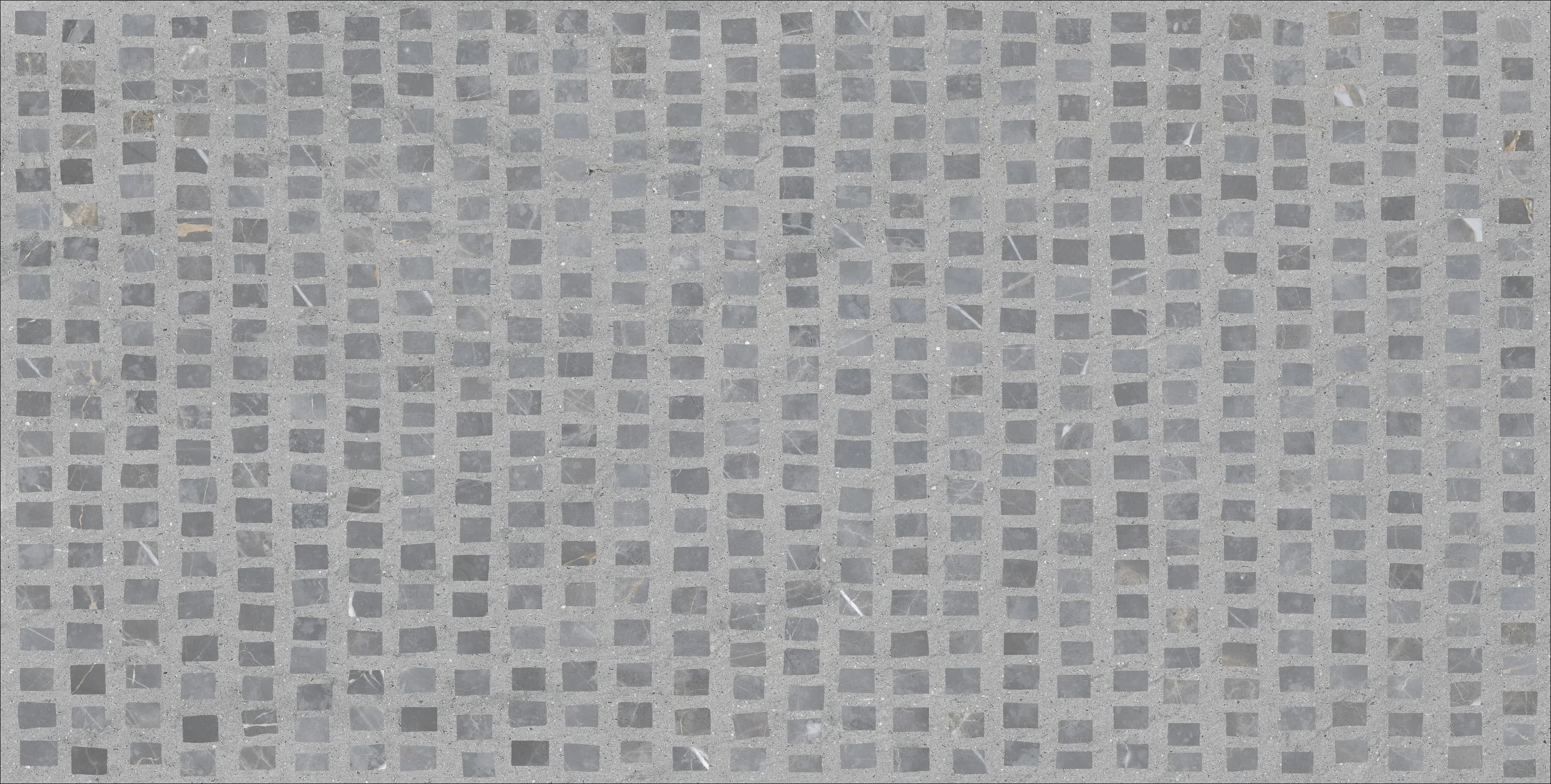 Grigio Imperiale, Decor, Rectangle, Terrazzo, 30×60, Polished