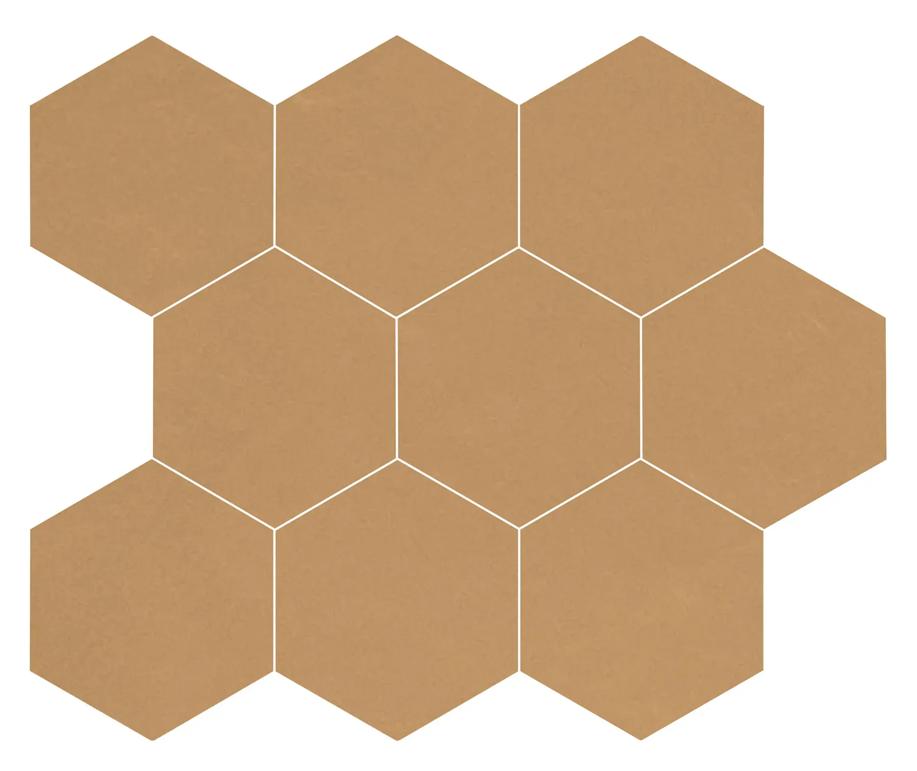 Ritual, Mosaic, Hexagon, 4" Hexagon Mosaic, 11×12, Natural
