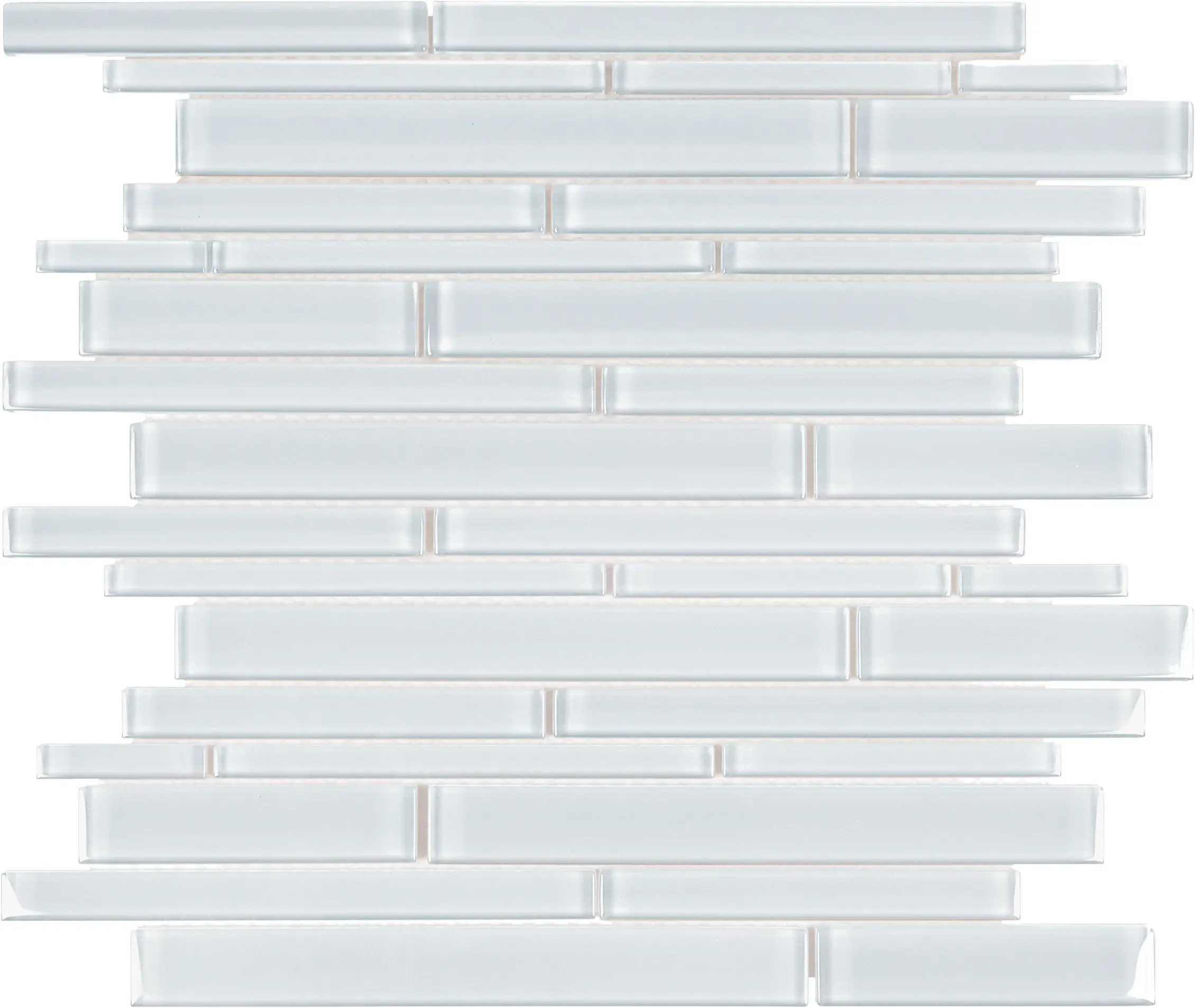 Ice, Mosaic, Rectangle, Random Strip Mosaic, 11.73×11.73, Glossy