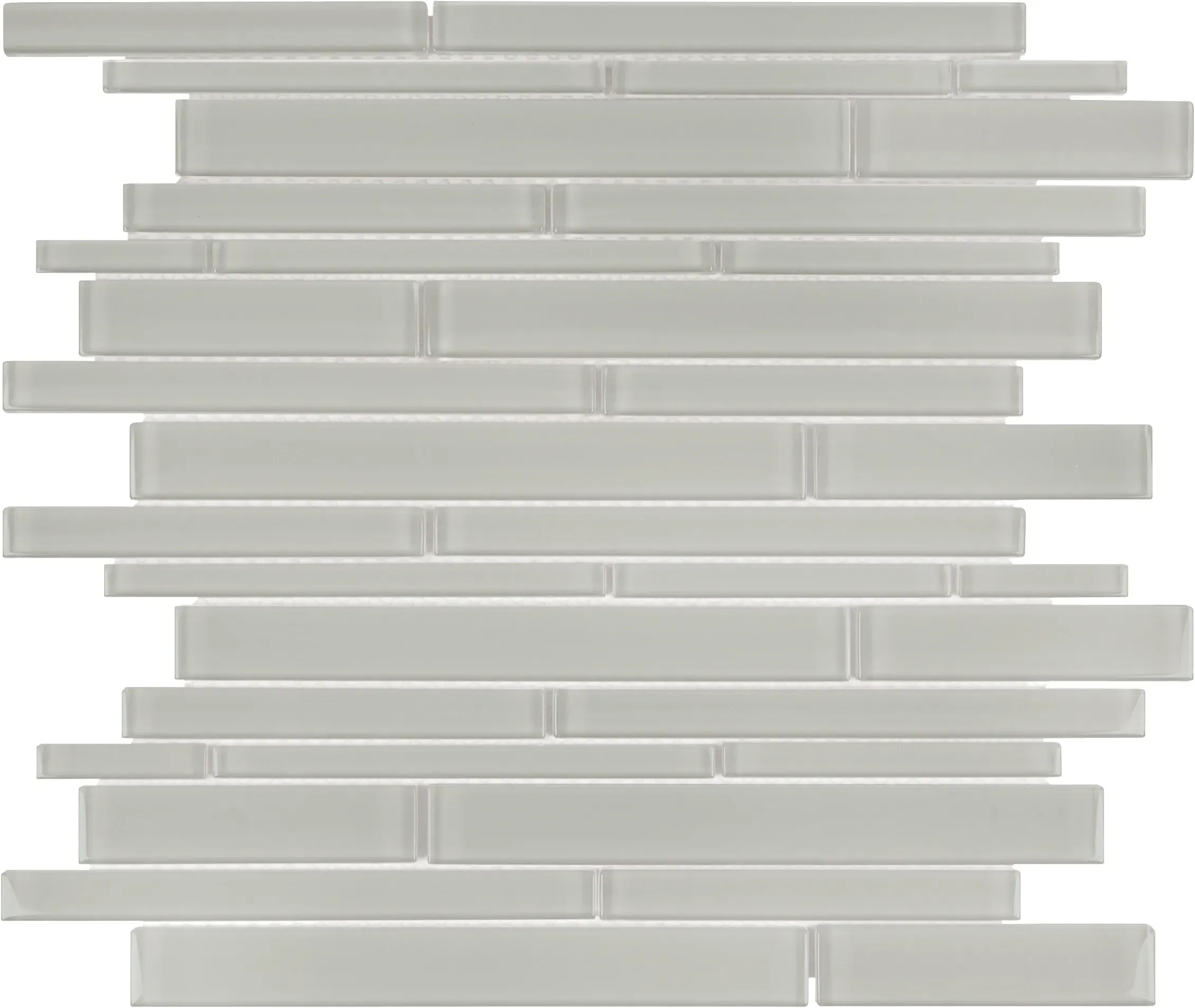 Mist, Mosaic, Rectangle, Random Strip Mosaic, 11.73×11.73, Glossy