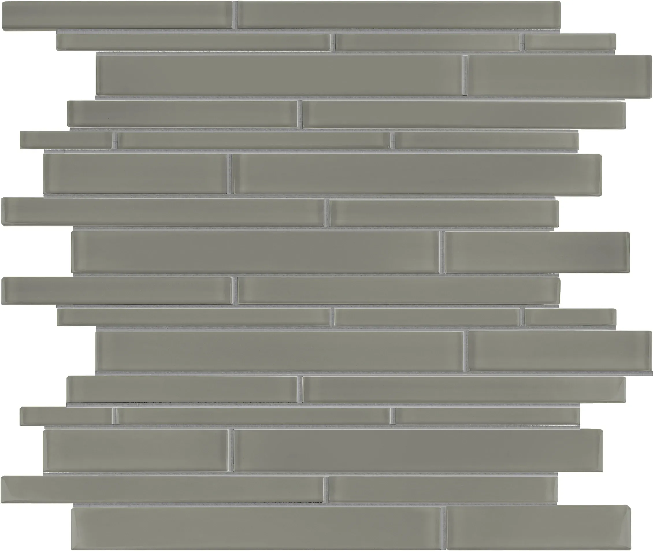 Smoke, Mosaic, Rectangle, Random Strip Mosaic, 11.73×11.73, Glossy