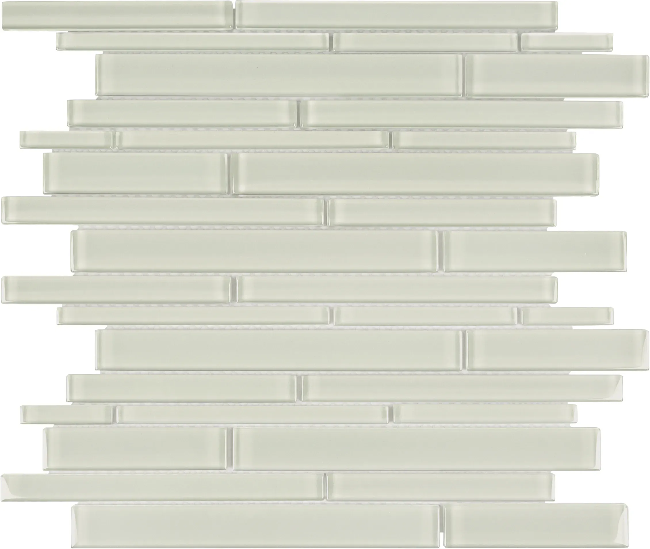 Sand, Mosaic, Rectangle, Random Strip Mosaic, 11.73×11.73, Glossy