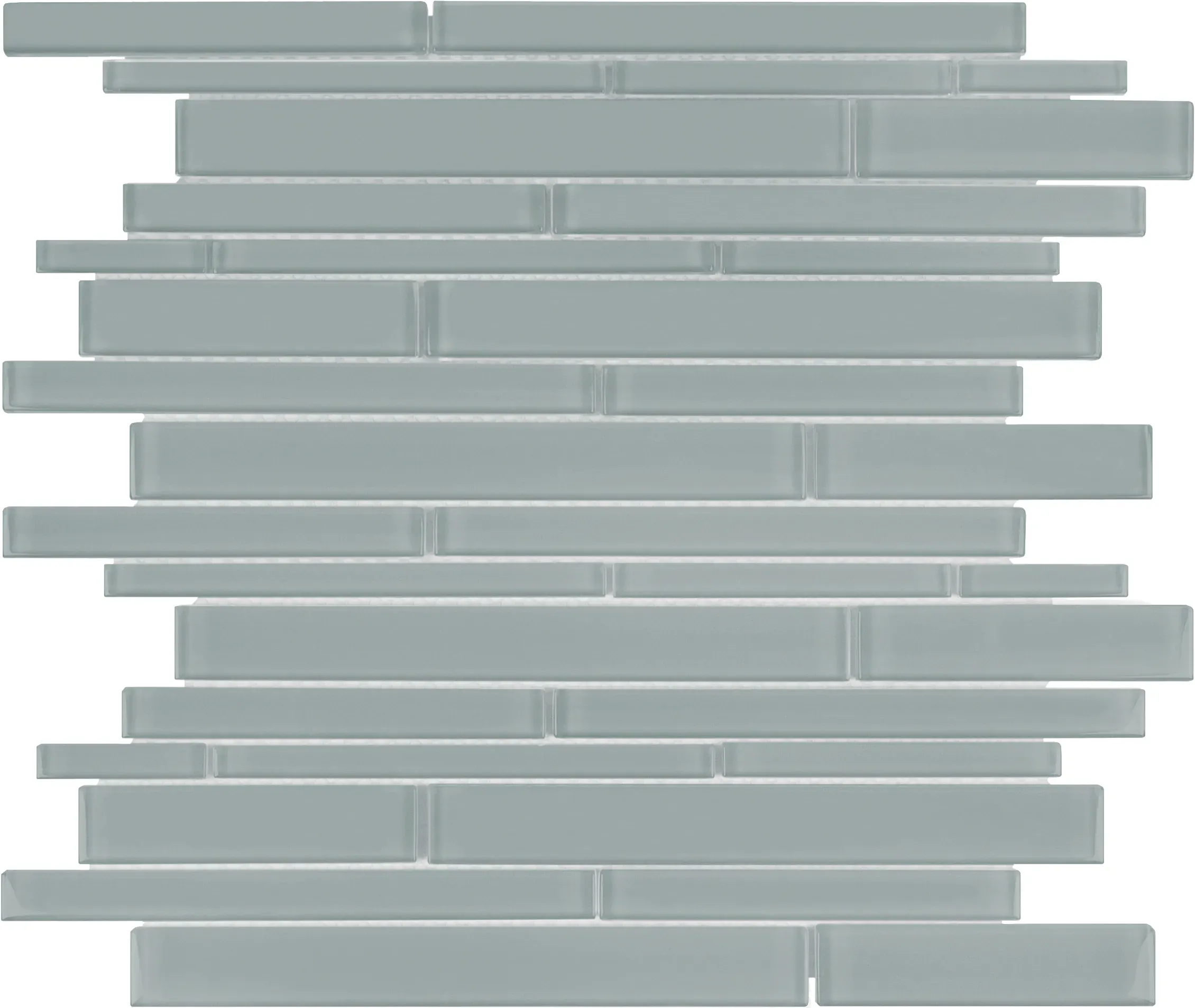 Shadow, Mosaic, Rectangle, Random Strip Mosaic, 11.73×11.73, Glossy