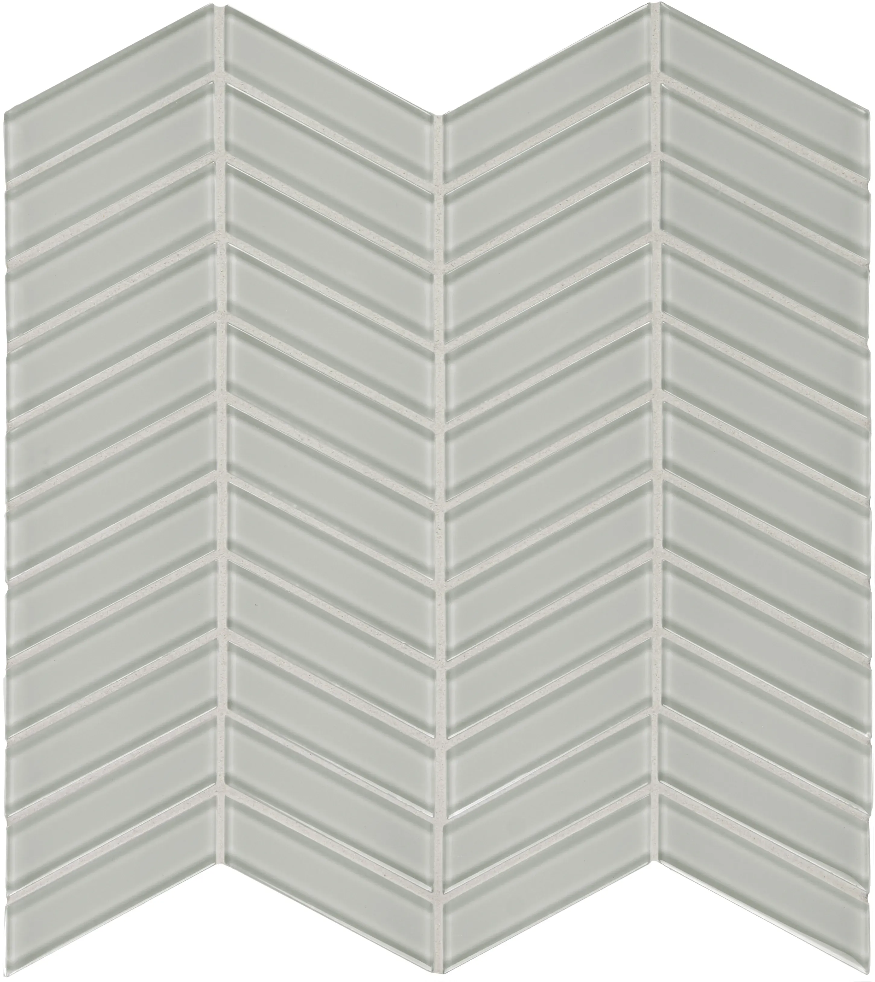 Mist, Mosaic, Square, Chevron Mosaic, 11.73×11.73, Glossy
