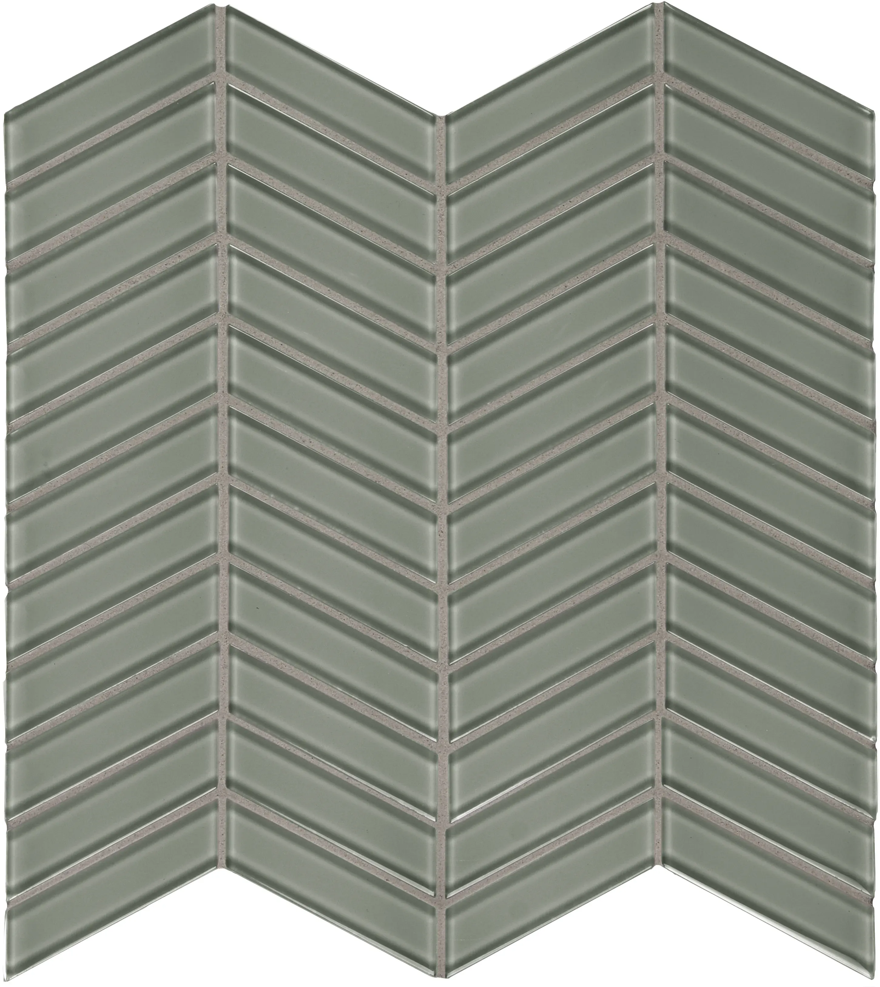 Smoke, Mosaic, Square, Chevron Mosaic, 11.73×11.73, Glossy